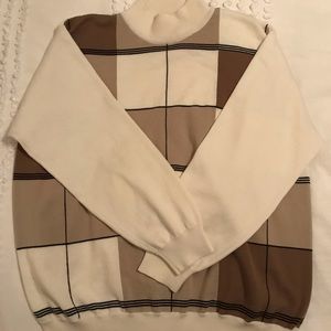 cream mock neck sweater